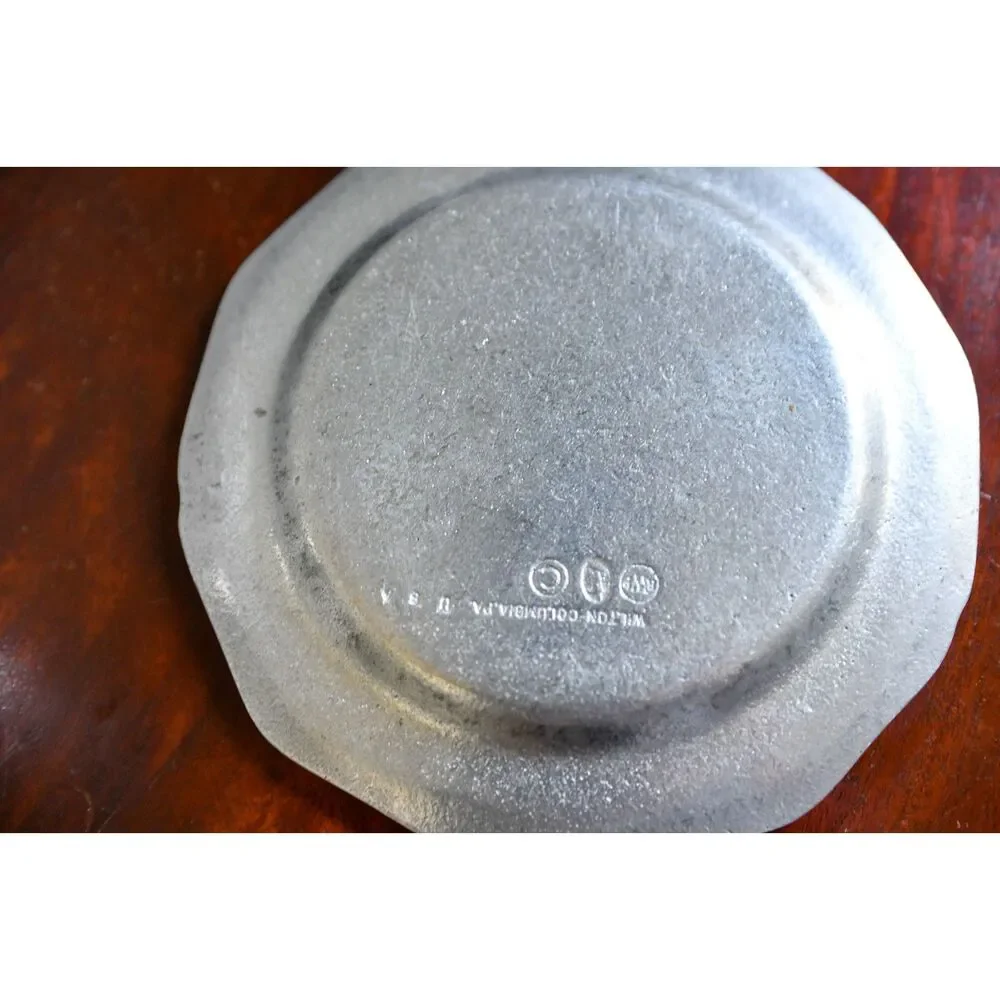 Wilton Armetale Pewter Bread Plates, Set of 2, 6 Inch, Columbia PA RWP